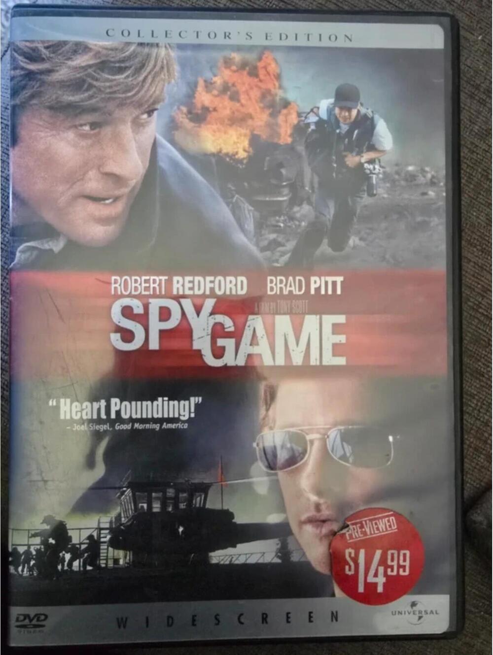 **6 For $13 Sale On Dvds!** Spy game Robert Redford brad pitt dvd movie